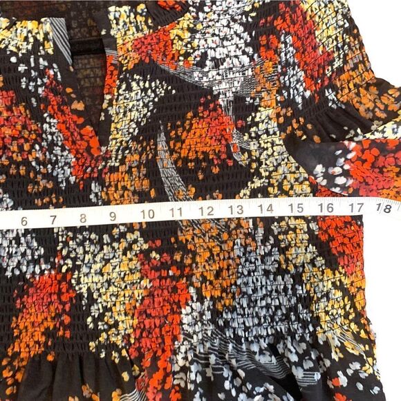 Anthropologie Akemi Kin Adria Floral Long Sleeve Smocked Blouse - Picture 12 of 13